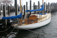 Lacerta at the National Sailing Hall of Fame dock Concordia #44 Lacerta